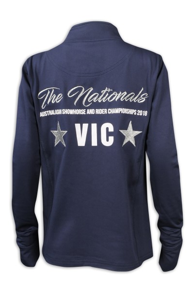 W211 Design Half Chest Zipper Sweatshirt Long Sleeve Collar Finger Male Hole Functional Sweatshirt Manufacturer back view